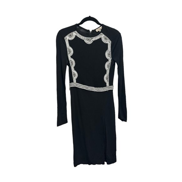 Tory Burch Black Embellished Maci Dress XS Style 41132431 ($495 Retail) FLAW - Picture 1 of 13